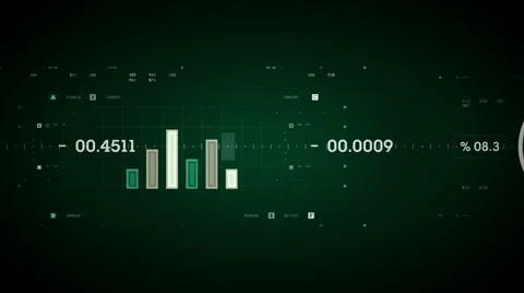 Graphs And Data Tracking Green Stock Footage 51607674