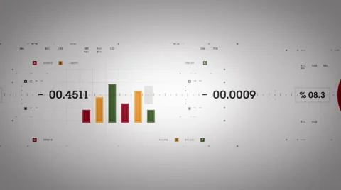 Graphs And Data Tracking Warm Lite Stock-Footage 51608341