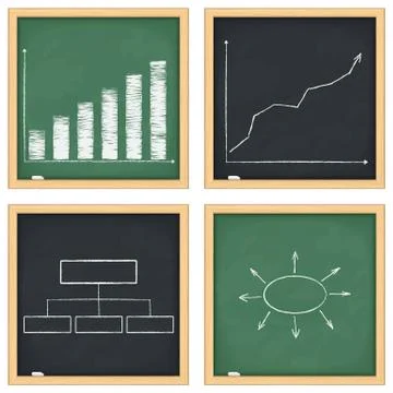 Graphs and Diagrams Stock Illustration