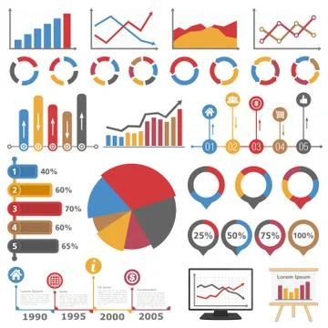Graphs and Diagrams Stock-Illustration