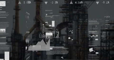 Graphs and statistics moving 4k Stock Footage 117209460