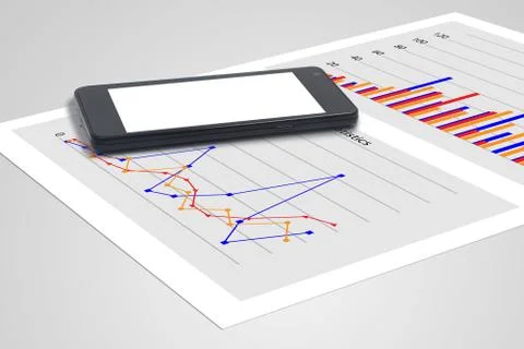 Graphs and statistics 写真素材