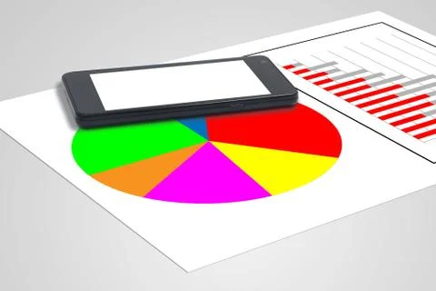 Graphs and statistics 写真素材