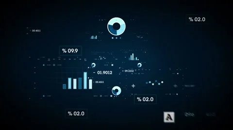 Graphs Blue Stock Footage 51029614