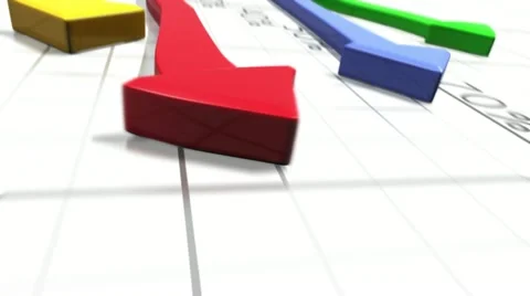 Graphs competition. HD. Stock Footage 10857956