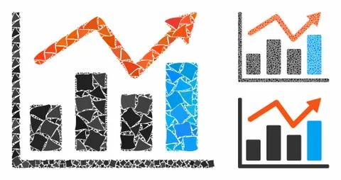 Graphs Composition Icon of Irregular Elements Illustrazione stock