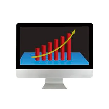 Graphs in computer 写真素材