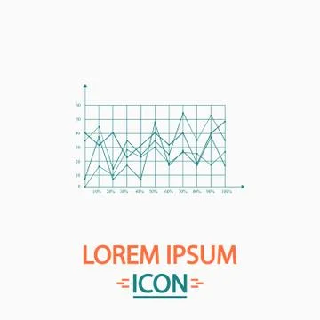 Graphs computer symbol Stock Illustration