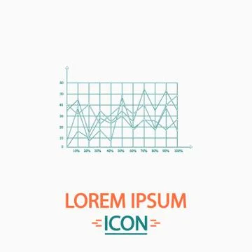 Graphs computer symbol Stock Illustration