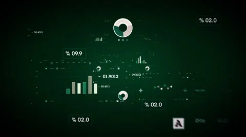 Graphs Green Stock Footage 51030136