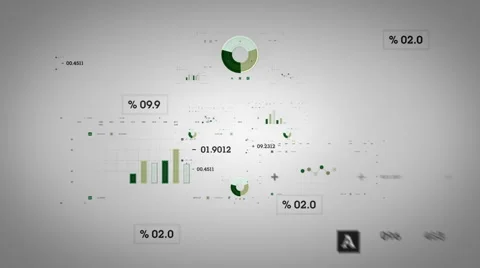 Graphs Green Lite Stock Footage 51030046