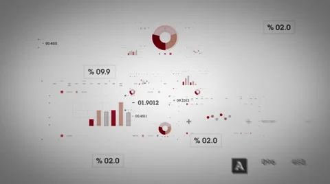 Graphs Red Lite Stock Footage 51030264