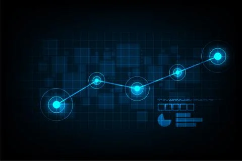 Graphs used to represent data in digital form. Stockillustratie