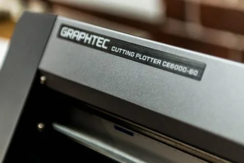 Graphtec Digital printing system plotter for printing a wide range of superwi Stock Photos