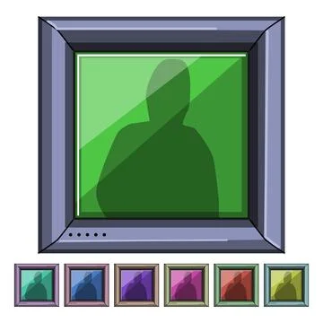 Graphy smart photo frame cartoon vector graphic Stock Illustration
