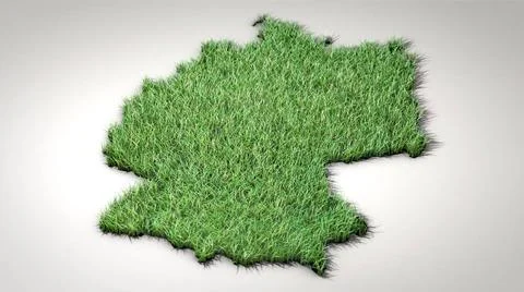 Gras in Deutschland Form Symbolbild zum Thema Nachhaltigkeit, Umweltschutz... Stock Photos