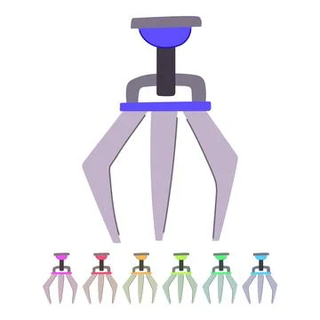 Grasp claw machine vector cartoon graphic Stock Illustration