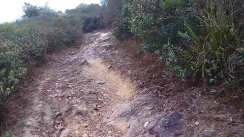 Grasping Courage: Conquering Steep Hills to the Top Stock Footage 242229447