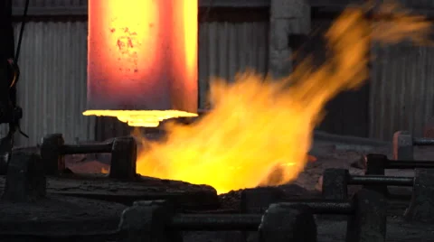 Grasping the deficient burning in the fire of the workpiece  Stock Footage 61993113