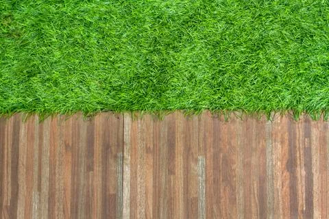 Grass and ceramic tile background Stock Photos