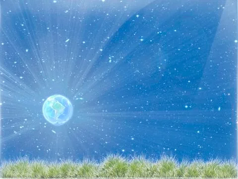 Grass and earth. Stock Illustration