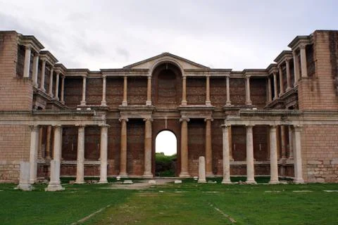 Grass and facade Stock Photos