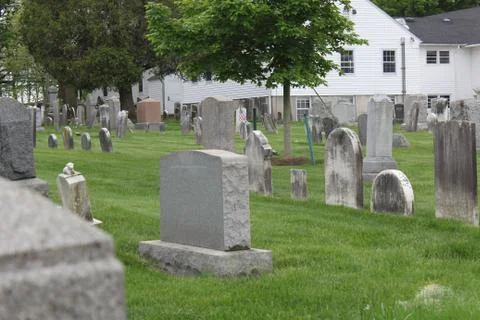 Grass and Gravestones Stock Photos