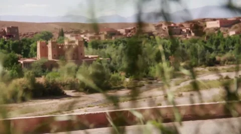 Grass and a Moroccan City Video stock 52933909