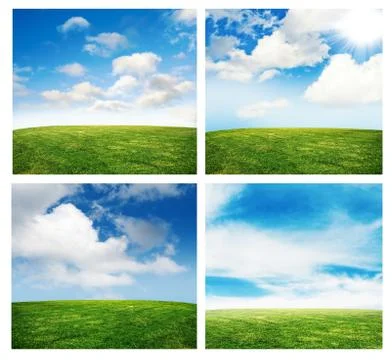 Grass and sky Stock-Fotos