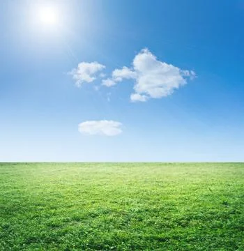 Grass and sky Stockfoto's