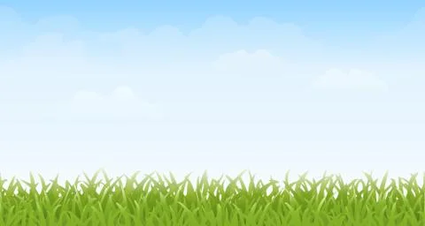 Grass and Sky — Seamless Stock Illustration