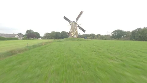 Grass and windmill Video stock 248312109
