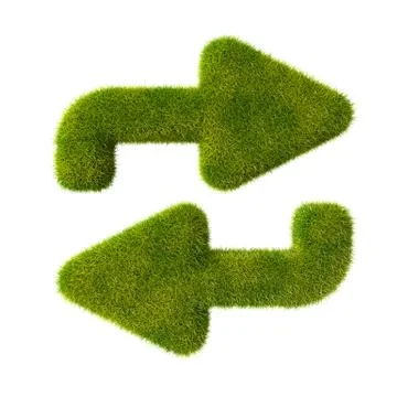 Grass arrows in cycle Stock Illustration