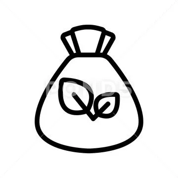 Grass bag icon vector. Isolated contour symbol illustration Stock Illustration