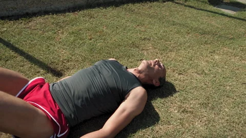 The Grass Is The Best Place For Abs Training Stock Footage 279723909
