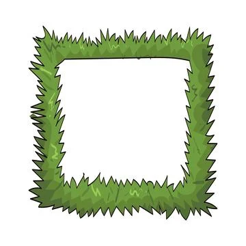 Grass border frame illustration Stock Illustration