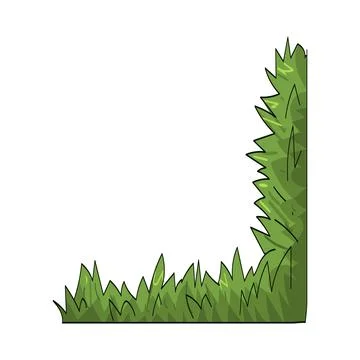 Grass border illustration Stock Illustration
