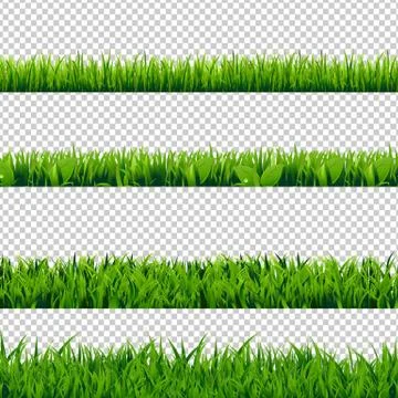 Grass Border Set Stock Illustration