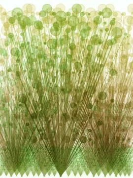 Grass bubble shape abstract background Stock Illustration