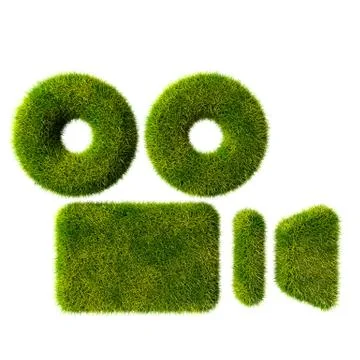 Grass camera icon Stock Illustration
