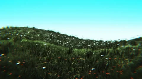 Grass CG (HD) Video stock 7590042