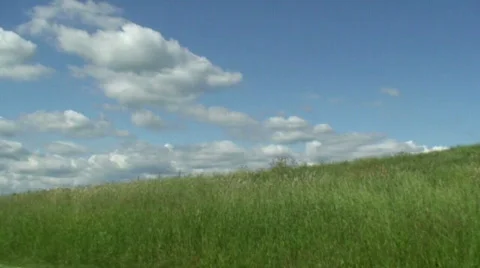 Grass with clouds background 1 Video stock 80550