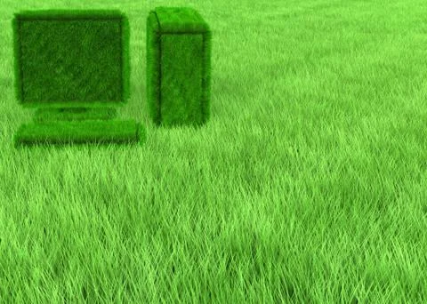 Grass computer wallpaper Stock Illustration
