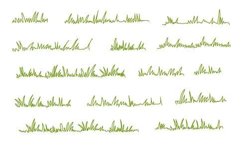 Grass continuous one vector image Stock Illustration