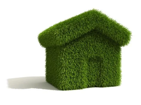 Grass Covered House Stock Illustration