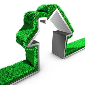 Grass covered house Stock Illustration
