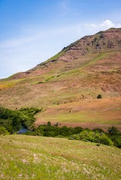 Grass Covered Mountains at Hells Canyon National Recreation Area Foto stock