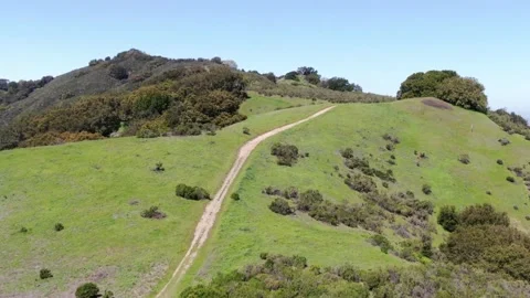 Grass Covered Ridge Lines and Hills Stock Footage 275263071