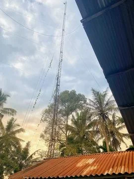 Grass-covered tower Stock Photos