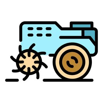Grass cultivator icon vector flat 库存插图